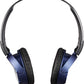 Sony MDR-ZX310 On-Ear Foldable Headphones – Metallic Blue image 2