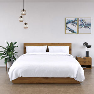 Panda 100% Bamboo White Duvet Cover Set, Super King