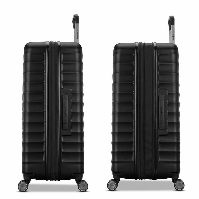 Samsonite Precision DLX 2 Piece Hardside Expandable Spinner Luggage Set in Black