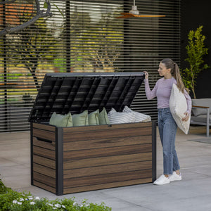 Keter Rosewood 870 Litre (230 Gallon) Deck Box with Divider