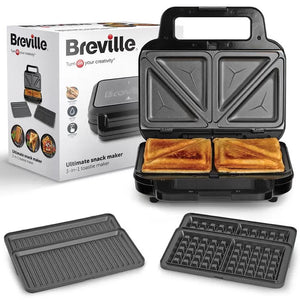 VST098 Ultimate 3-in-1 Snack Maker | Breville | Sandwich, Waffle & Panini