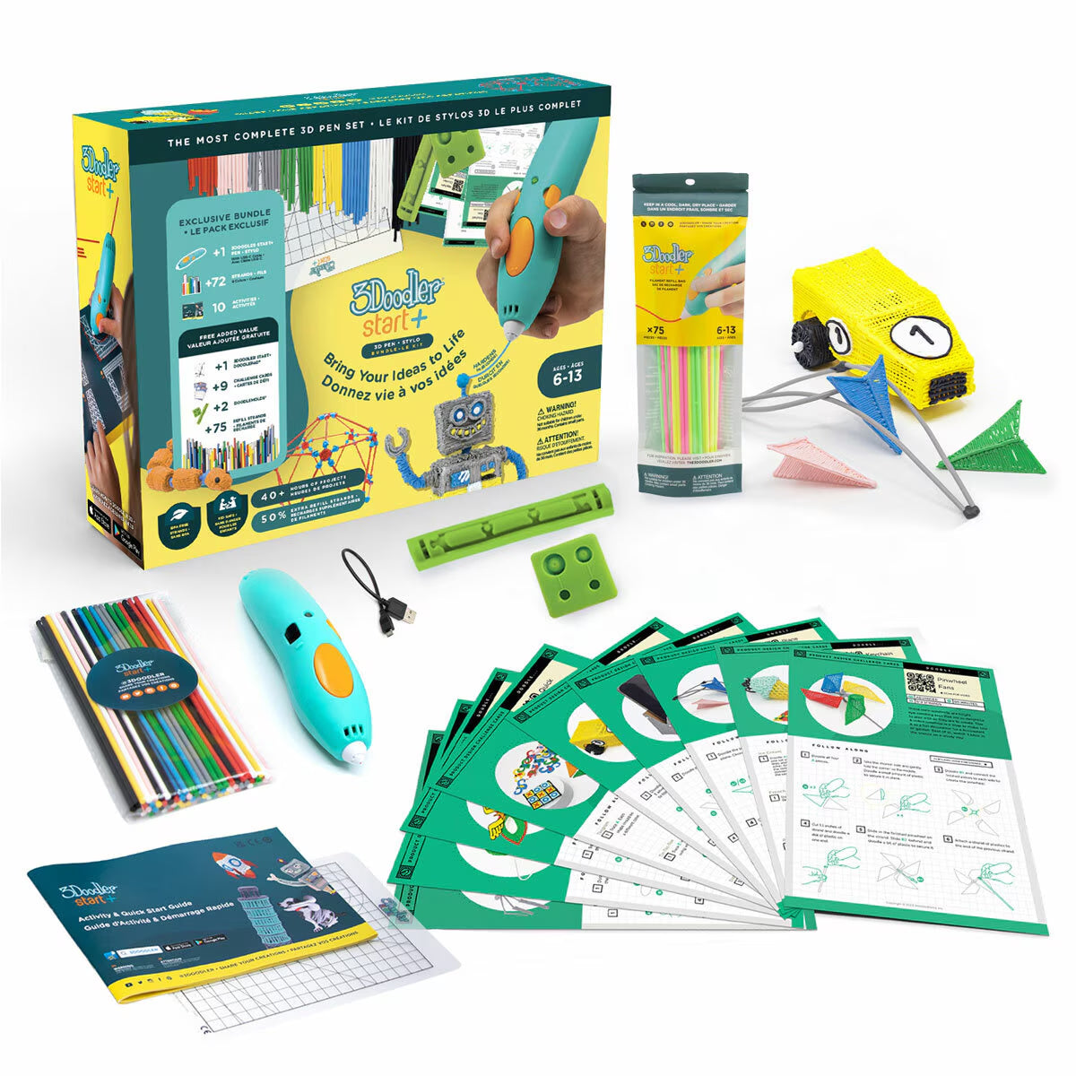 3Doodler Start+ All in One Kids 3D Pen Creativity Set image 0