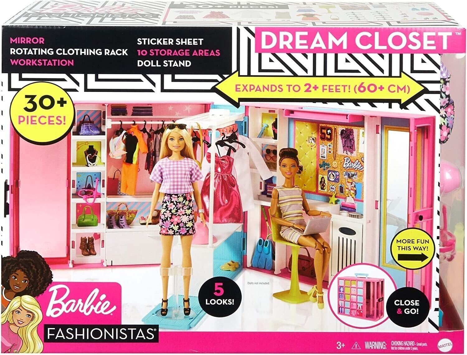 Barbie Closet Cupboard Playset with 30+ Accessories image 1