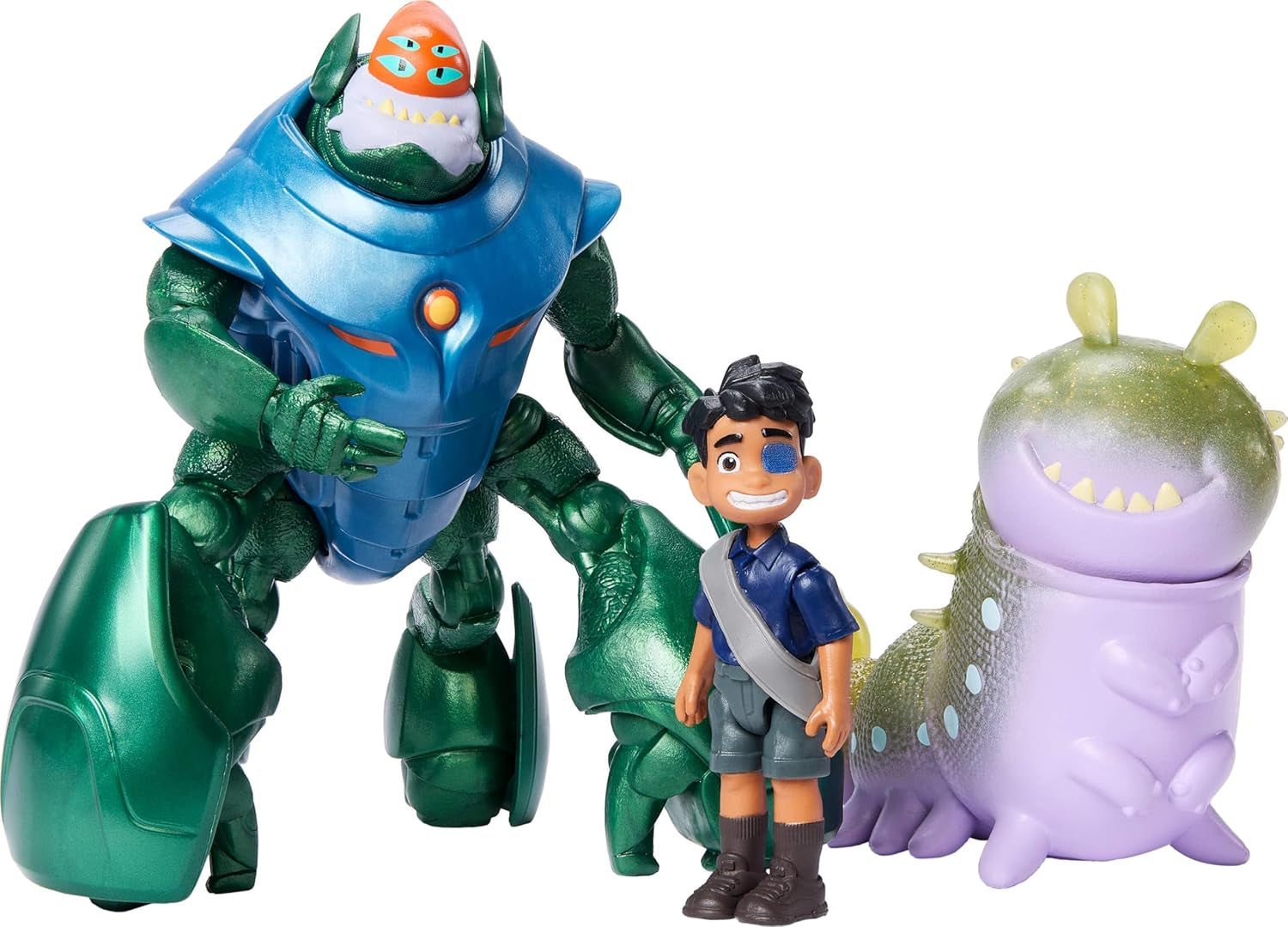 Disney and Pixar Elio Action Figure Storyteller 3 Pack, Elio, Ambassador Grigon and Glordon Characters, Posable Movie Toys at 4-In Scale