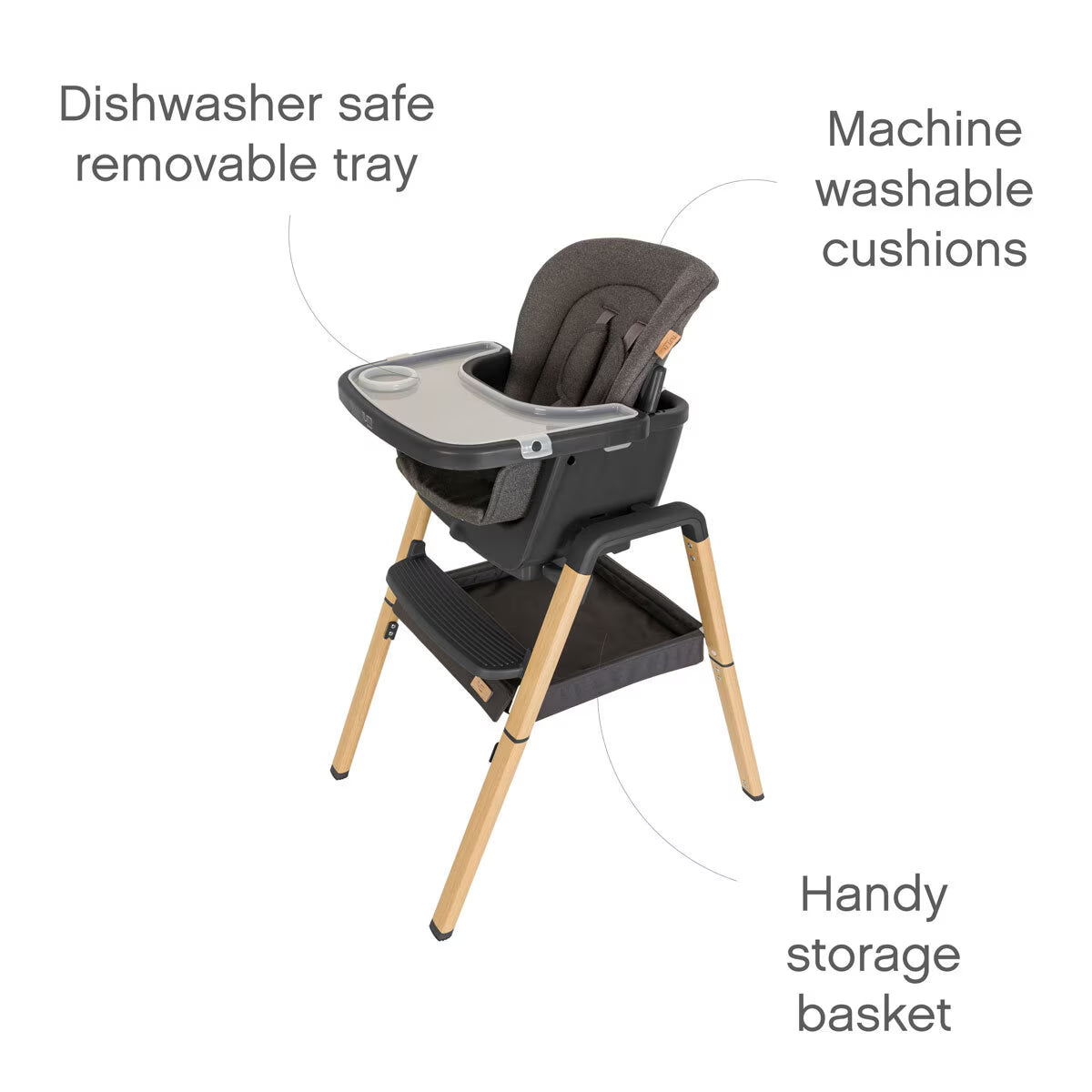 Tutti Bambini Nova Evolutionary Highchair in Grey image 3
