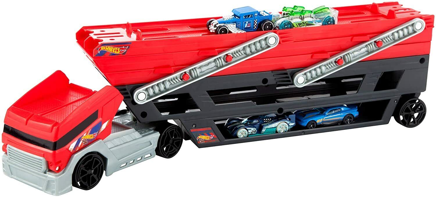 Hot Wheels Mega Hauler +4 Cars image 3