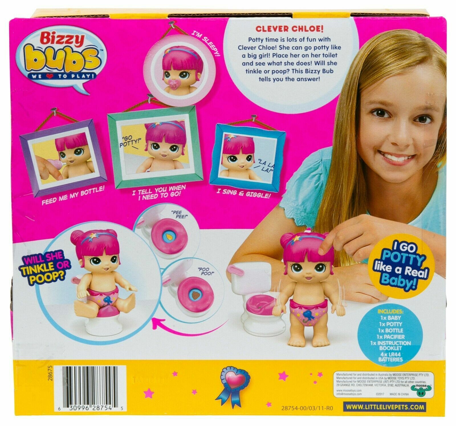 Little Live Bizzy Bubs Season Baby Playset Clever Chloe Potty Time image 3