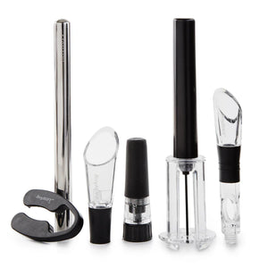 BergHOFF Wine Connoisseur Set | 5-Piece | Air Pump Opener, Aerator, Chiller & Stopper | Gift Box