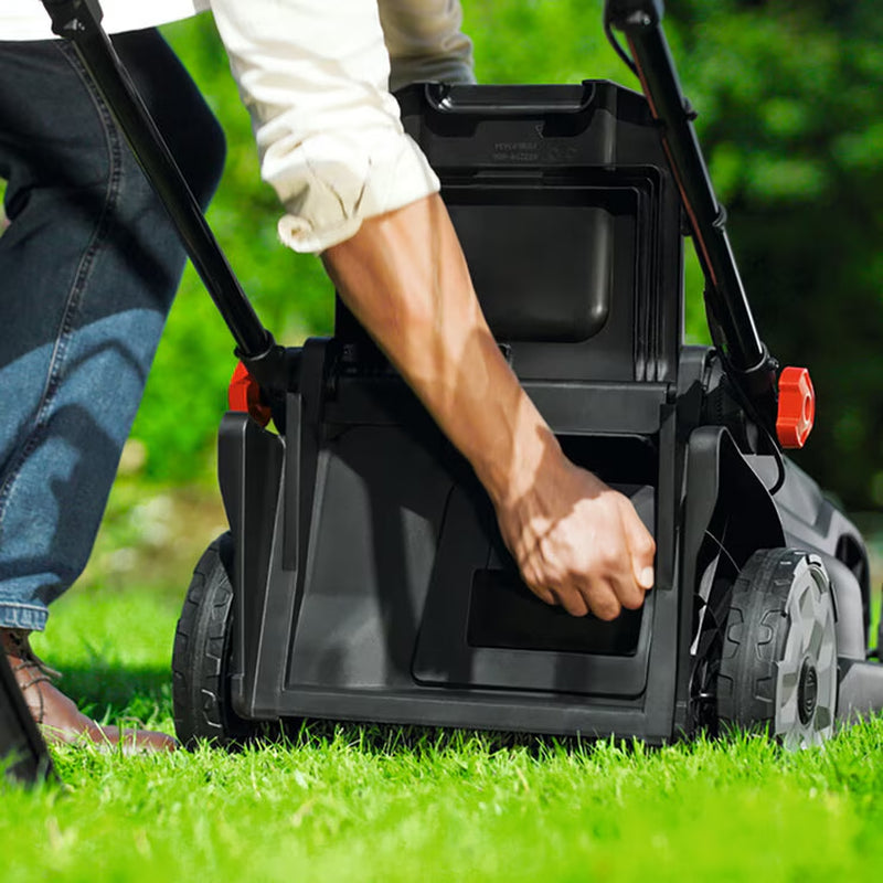 Bosch Rotak 36V (4Ah) Hand-Propelled, 43Cm Cutting Width, Cordless Battery Lawnmower with 2 X 4Ah Battery and Charger 18V2-43 P4A 36V