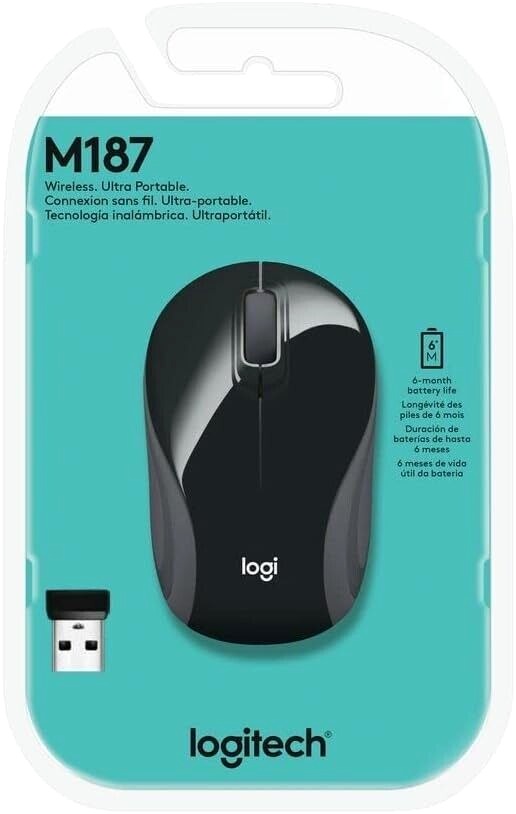 Logitech - Mini Wireless Optical Ambidextrous Mouse M187 image 2