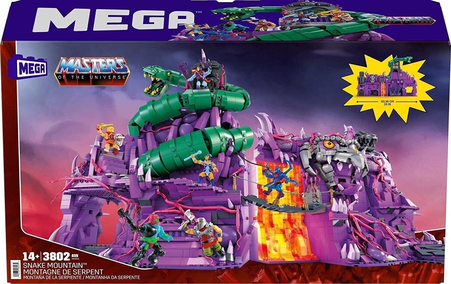 MEGA MOTU Superhero Snake Mountain Toy Building Set image 1