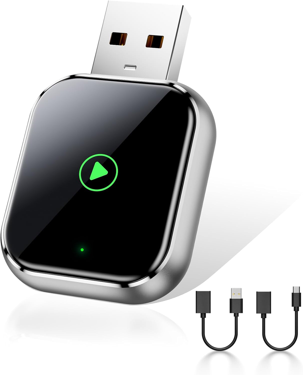 Carplay Wireless for Apple Iphone - Car Stereo Multimedia Dongle for Wired Carplay, USB-A & USB-C, Auto Connect, Low Latency 5Ghz Wifi, OTA Upgrade