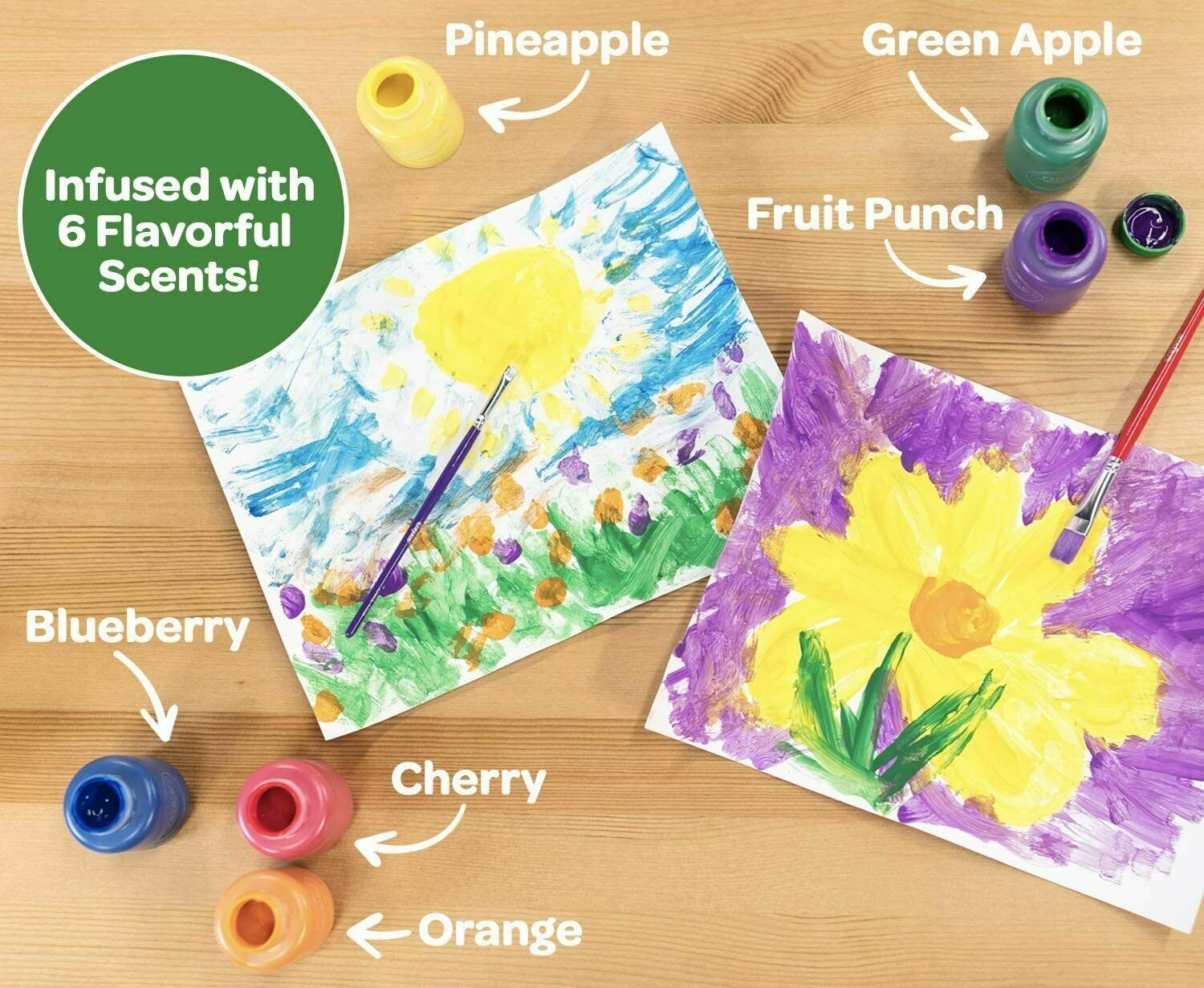 Crayola Washable Paint Scented Silly Scents, Kids Paint, , 6 Count 54-2392 NEW image 3