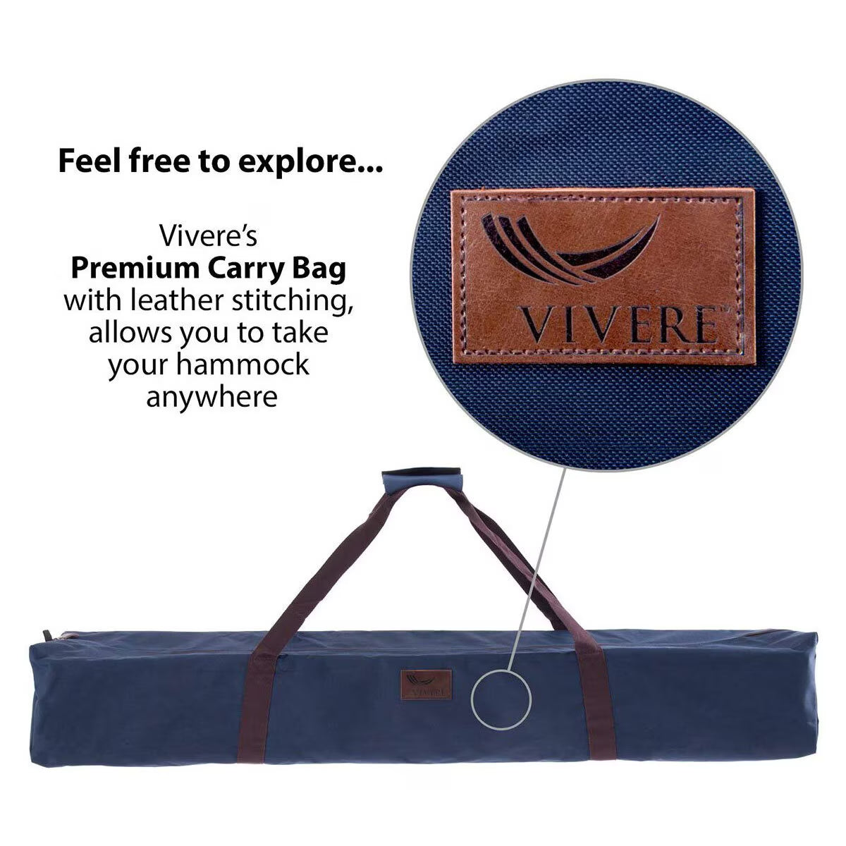Vivere Cotton Hammock with Steel Frame and Premium Carry Bag (9 Ft) image 4