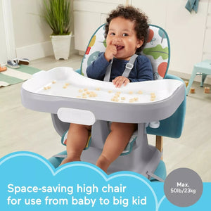 Fisher-Price Space Saver Simple Clean High Chair with Wraparound Deep-Dish Tray image 1