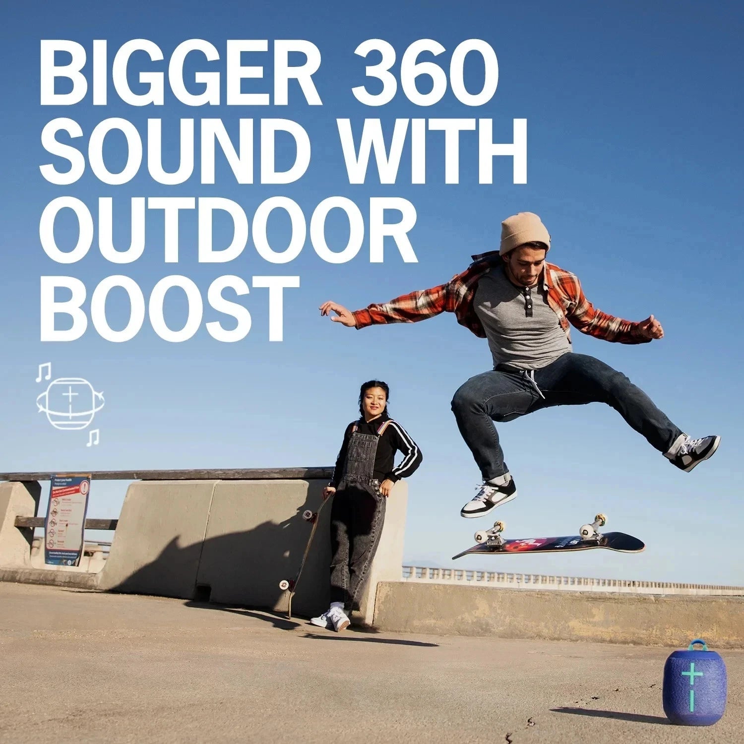Ultimate Ears Wonderboom 2 Waterproof Bluetooth Speaker – Bermuda Blue image 1