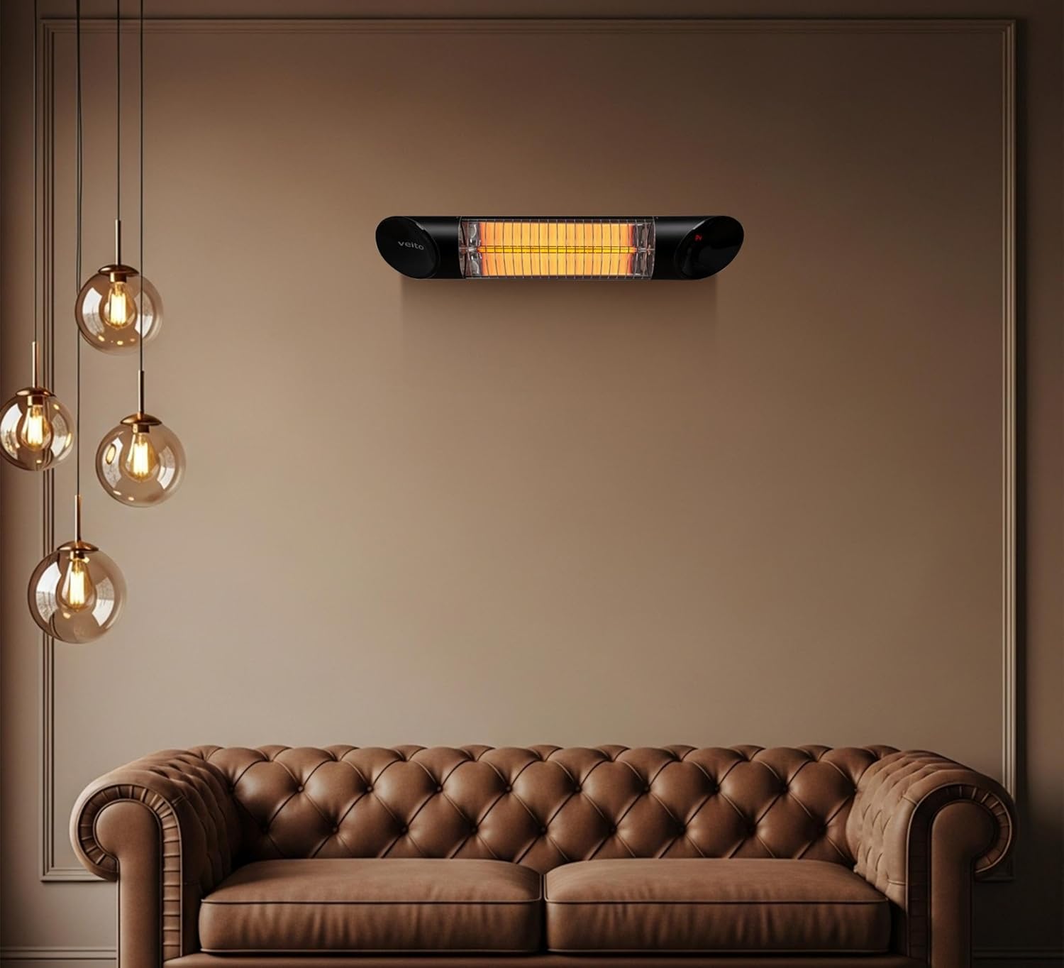 Veito Blade Mini Indoor and Outdoor Carbon Infrared Heater - Black image 1