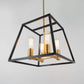 Lustre carré Artika Carter noir et or (ampoules non incluses)