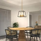 Lustre carré Artika Carter noir et or (ampoules non incluses)