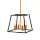 Lustre carré Artika Carter noir et or (ampoules non incluses)