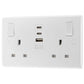 Pack de prises doubles Masterplug 13A avec interrupteur et chargeur USB Type C