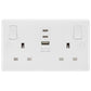 Pack de prises doubles Masterplug 13A avec interrupteur et chargeur USB Type C