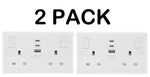 Masterplug Double 13A Switched Socket with USB Type C Charger Pack image 0