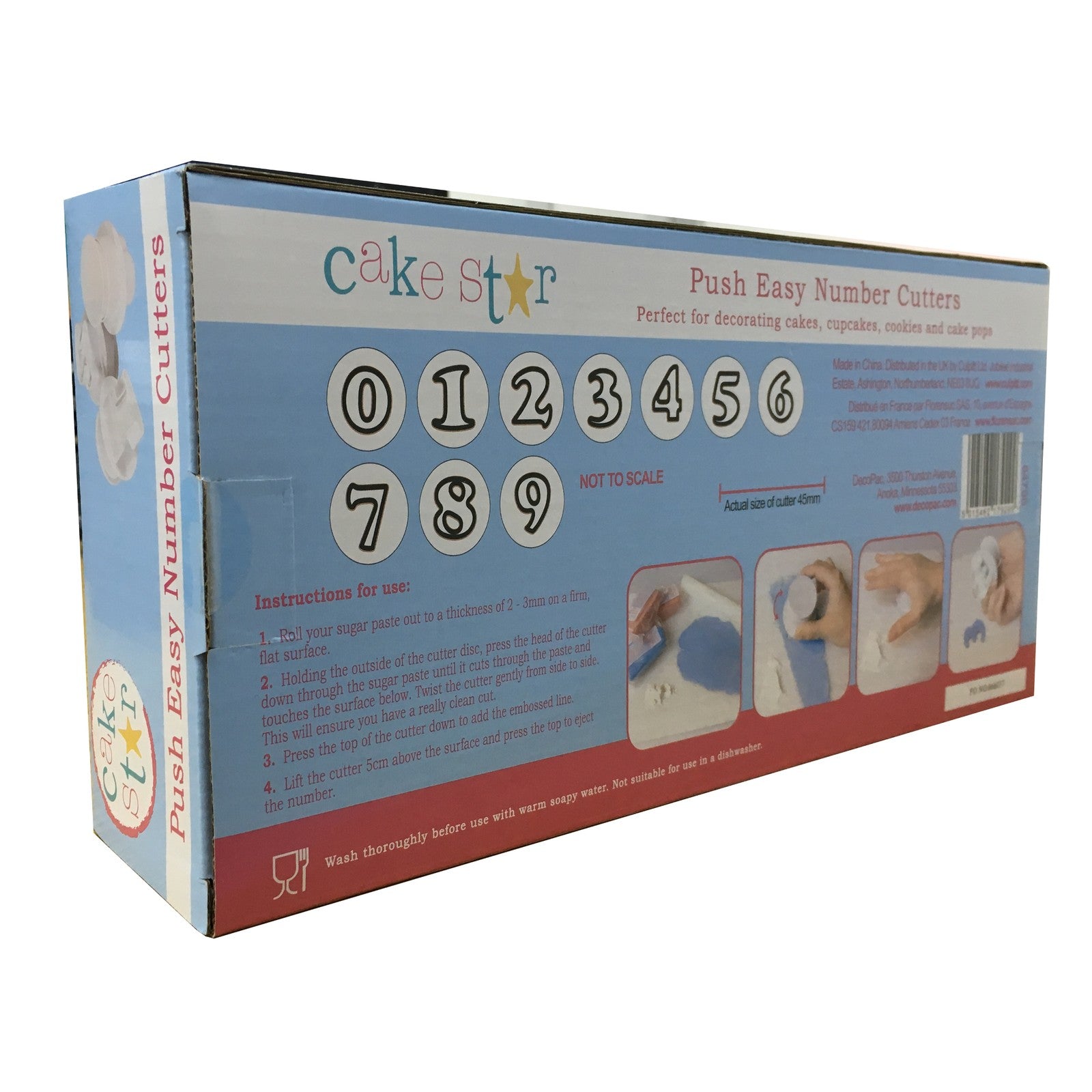 Cake Star Sugarcraft Push Easy Number 0-9 Icing Cutters Set 10 Piece image 5