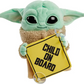 Star Wars Grogu Baby Yoda The Child On Board Plush Hanging Sign