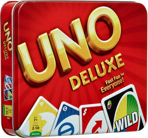 Mattel Games Uno Deluxe Card Game Tin image 0