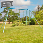 TP Triple Metal Swing Set with Glider Swing Seat image 0