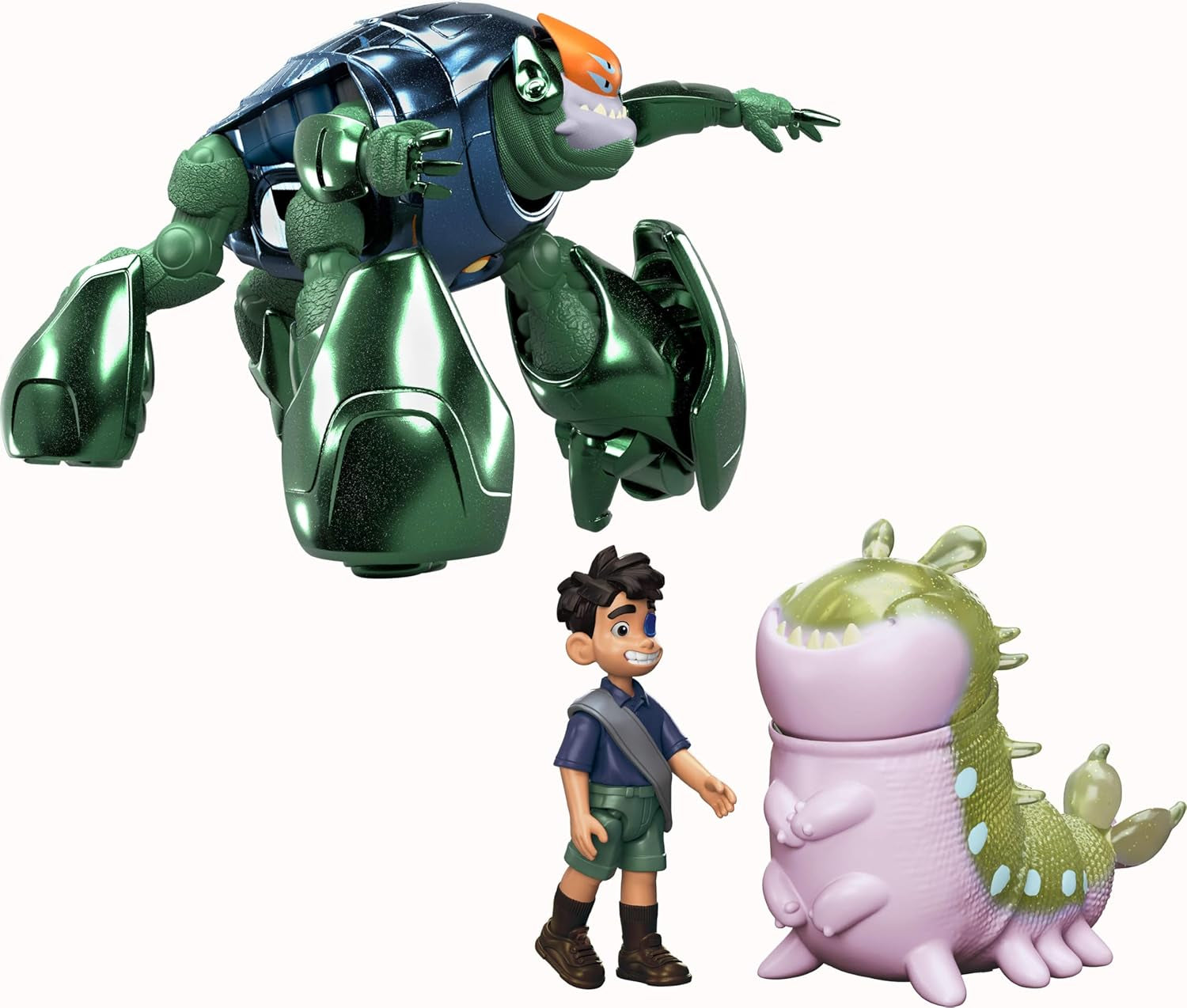 Disney and Pixar Elio Action Figure Storyteller 3 Pack, Elio, Ambassador Grigon and Glordon Characters, Posable Movie Toys at 4-In Scale