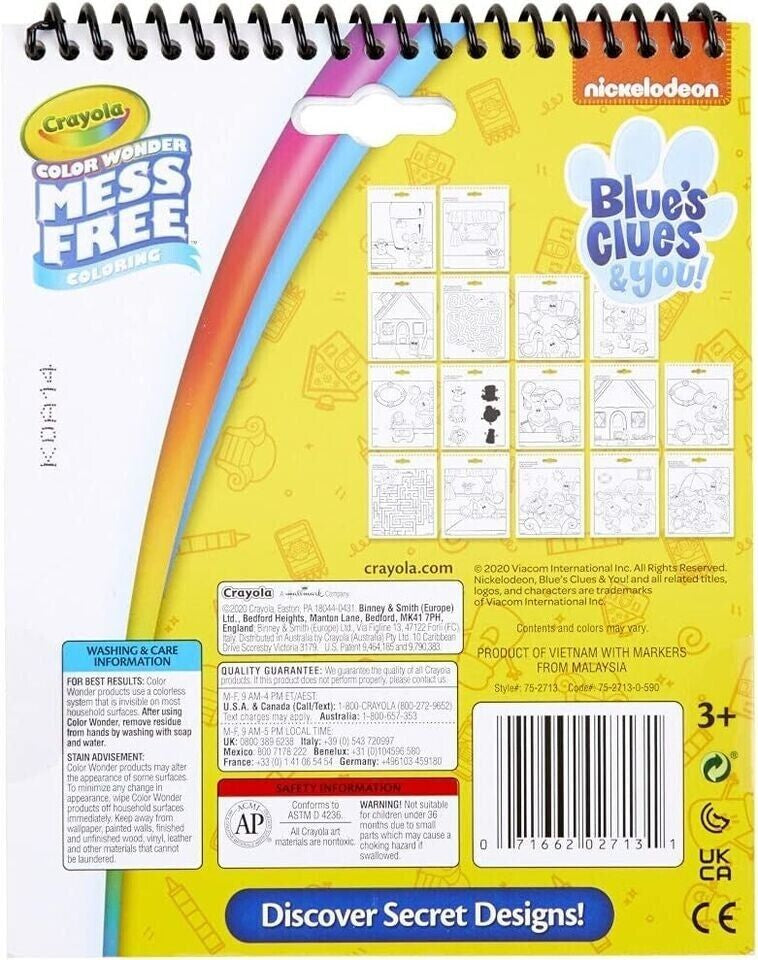 Crayola Color Wonder Blue's Clues Mess Free Colouring Book image 4