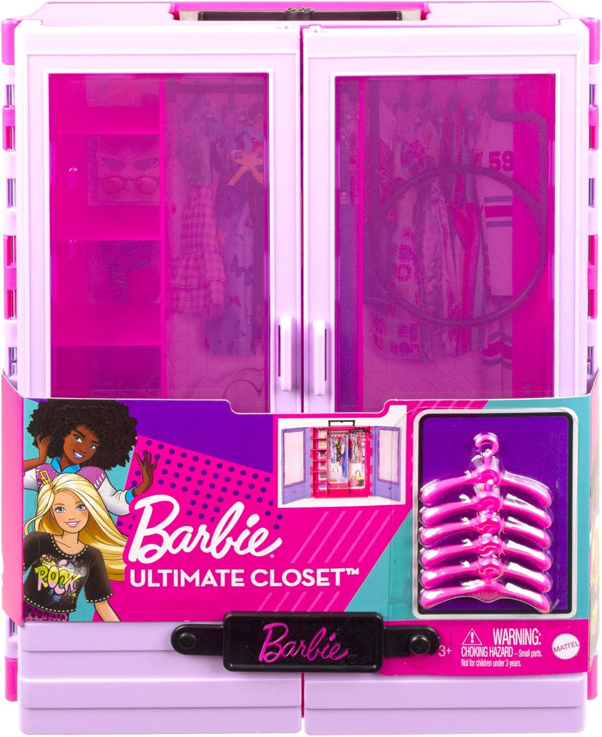 Barbie Fashionistas Ultimate Closet with Translucent Doors and Rack image 5