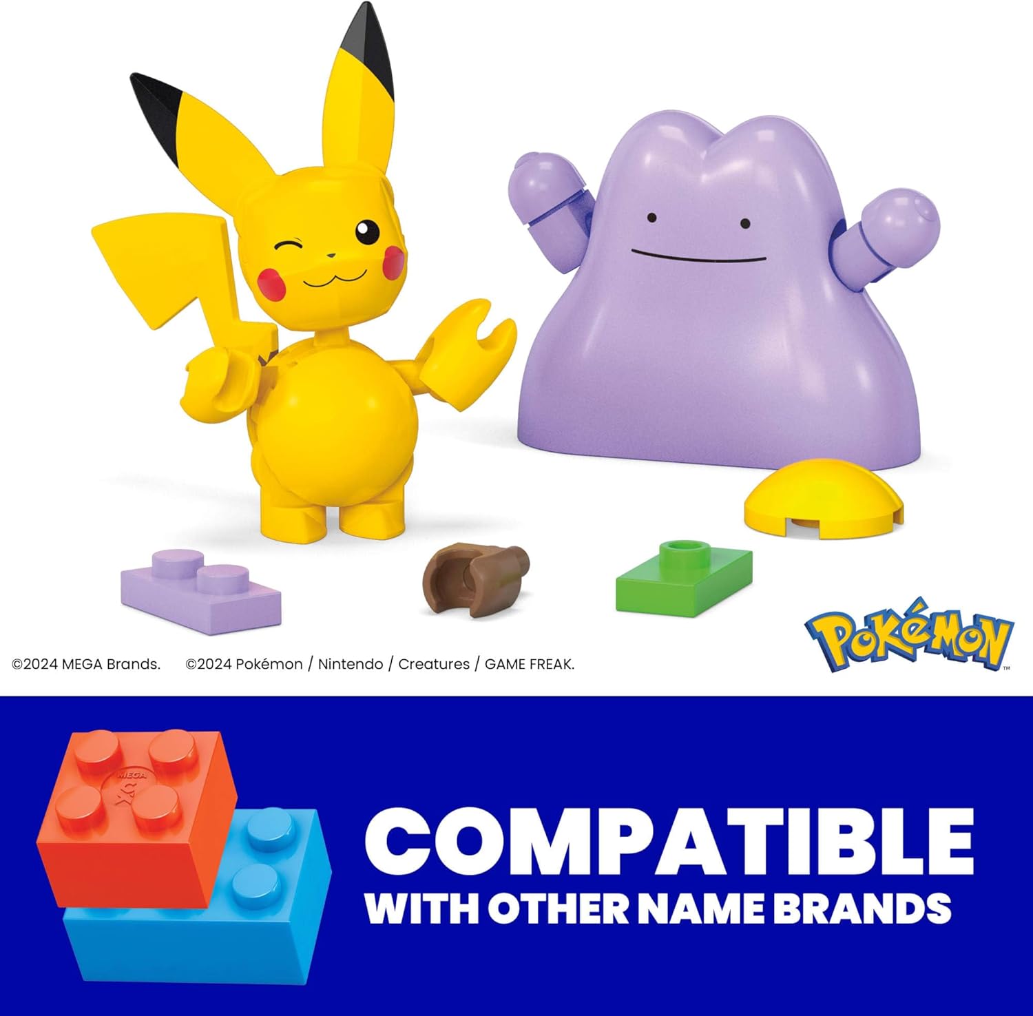 MEGA Pokémon Poké Ball 2‑Pack Building Set – Pikachu & Ditto image 2
