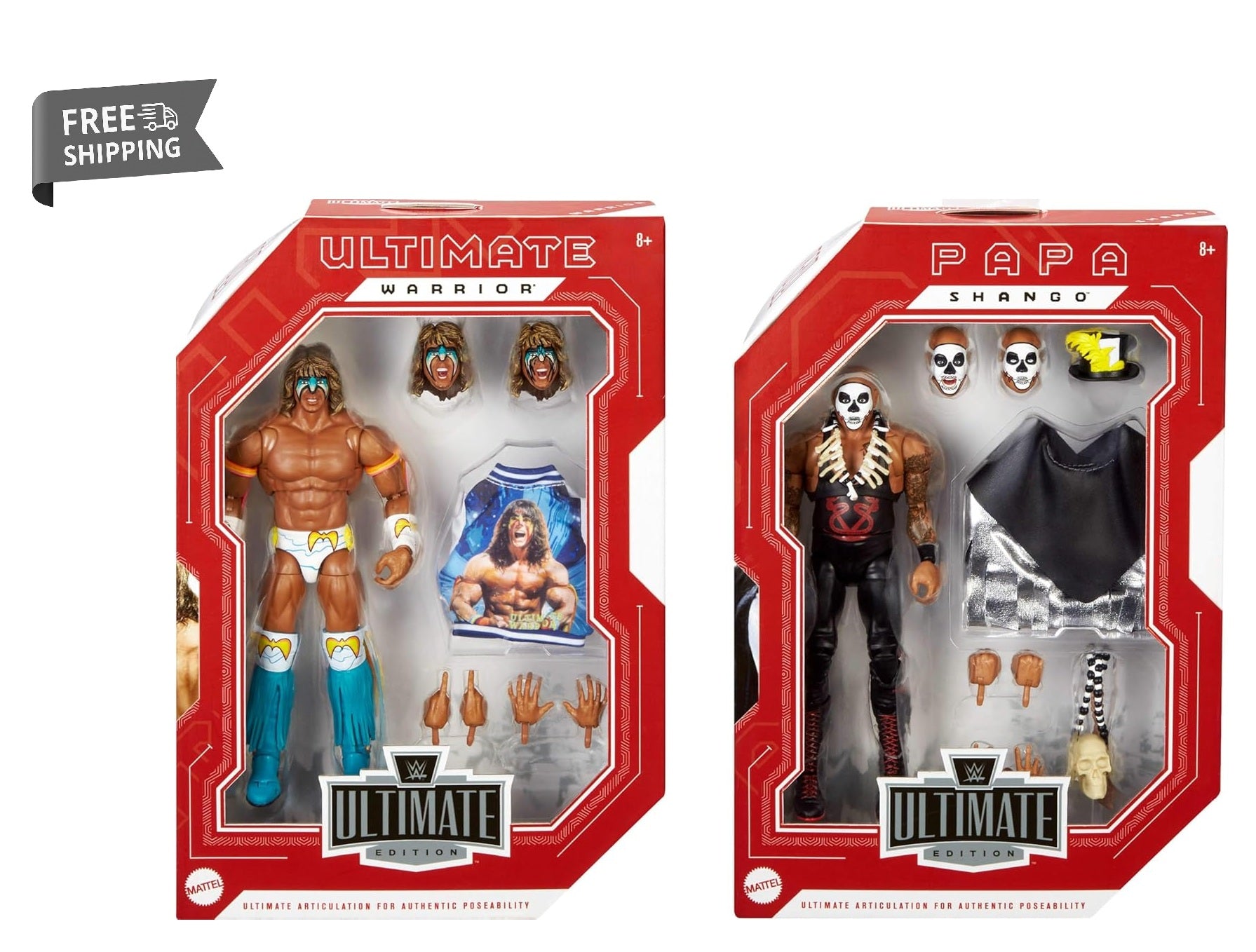 WWE Ultimate Edition 2-Pack – Ultimate Warrior & Papa Shango image 0