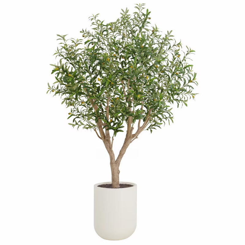 Artificial 8Ft Olive Tree in Planter