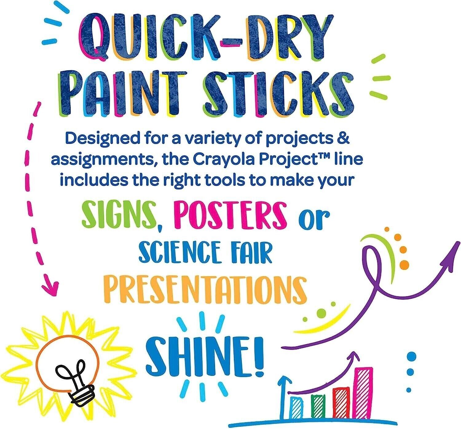 Crayola Quick Dry Paint Sticks Paint Set image 5