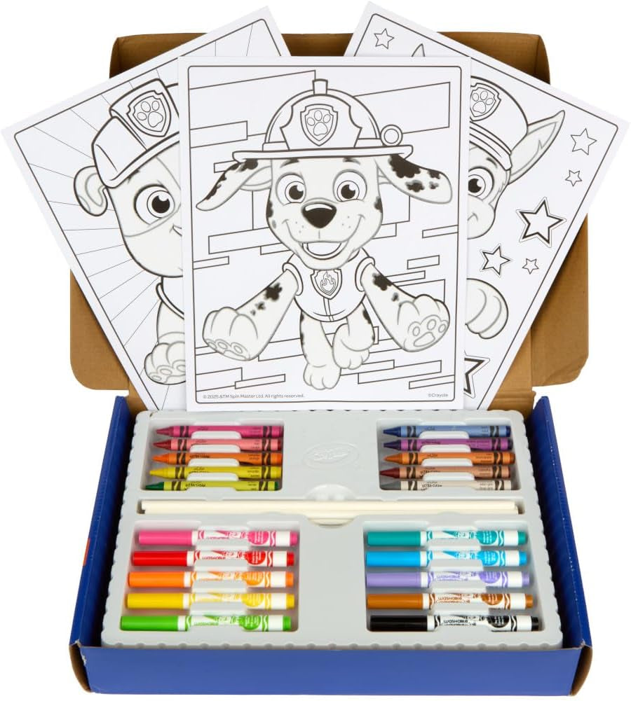 PAW Patrol Art Kit (60+Pcs), Art Set for Kids, PAW Patrol Toys & Gifts, PAW Patrol Coloring Set, Gift for Boys & Girls, Ages 4+