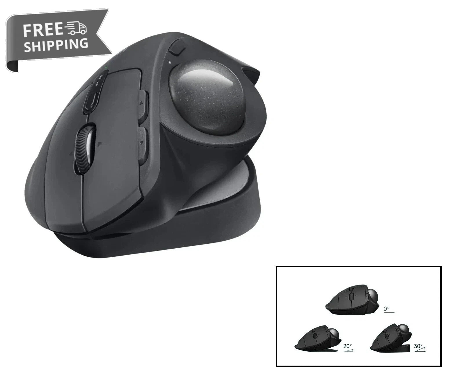 Logitech MX Ergo Plus Wireless Trackball Mouse With Extra + 10-30° Tilt Wedge image 0