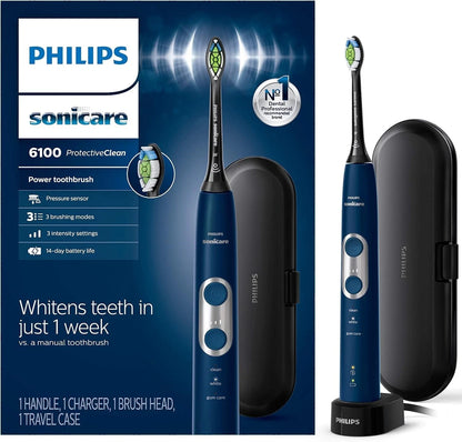 Philips Sonicare ProtectiveClean 6100 Rechargeable Electric Toothbrush | 3 Modes | Pressure Sensor | IPX7