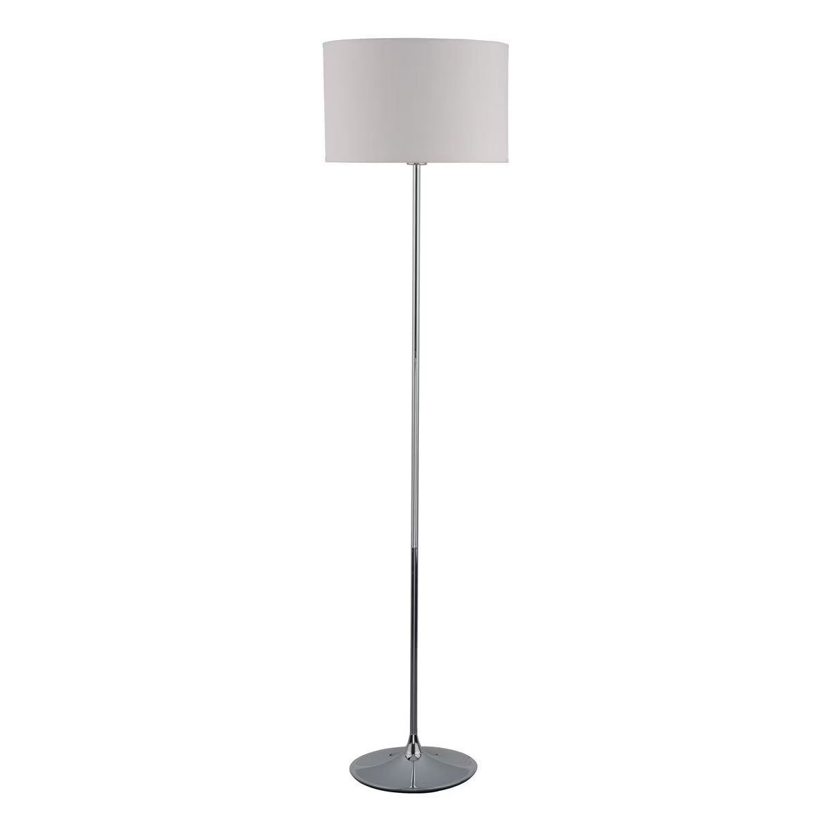 Delta Polished Chrome Floor Lamp with Ivory Shade image 4