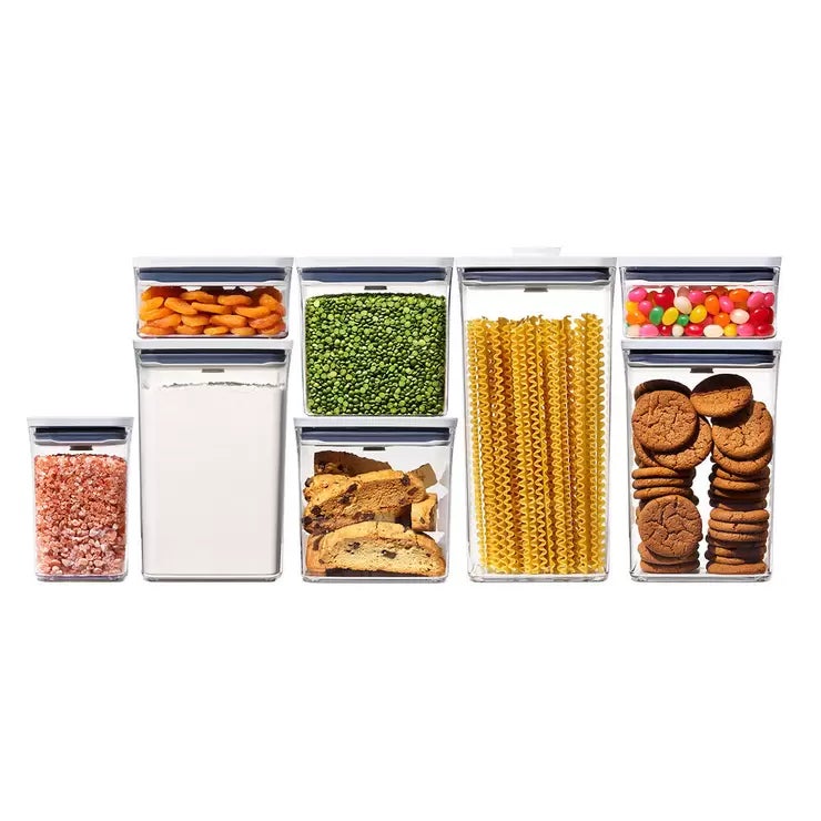 OXO SoftWorks 8-Piece POP Container Set | Airtight | Stackable | BPA-Free | Kitchen Storage