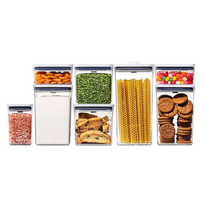 OXO SoftWorks 8-Piece POP Container Set | Airtight | Stackable | BPA-Free | Kitchen Storage