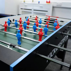 Kickmaster 4ft Quick Fold Football Table | Concave Pitch | Spring-Loaded Rods | 2 Balls Included | Black