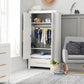 Tutti Bambini Tivoli 4-Piece Nursery Set | Cot Bed, Sprung Mattress, Chest Changer & Wardrobe | White