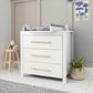 Tutti Bambini Tivoli 4-Piece Nursery Set | Cot Bed, Sprung Mattress, Chest Changer & Wardrobe | White