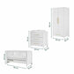 Tutti Bambini Tivoli 4-Piece Nursery Set | Cot Bed, Sprung Mattress, Chest Changer & Wardrobe | White
