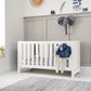 Tutti Bambini Tivoli 4-Piece Nursery Set | Cot Bed, Sprung Mattress, Chest Changer & Wardrobe | White