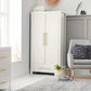 Tutti Bambini Tivoli 4-Piece Nursery Set | Cot Bed, Sprung Mattress, Chest Changer & Wardrobe | White